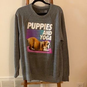 Puppies and Yoga Crewneck Sweater